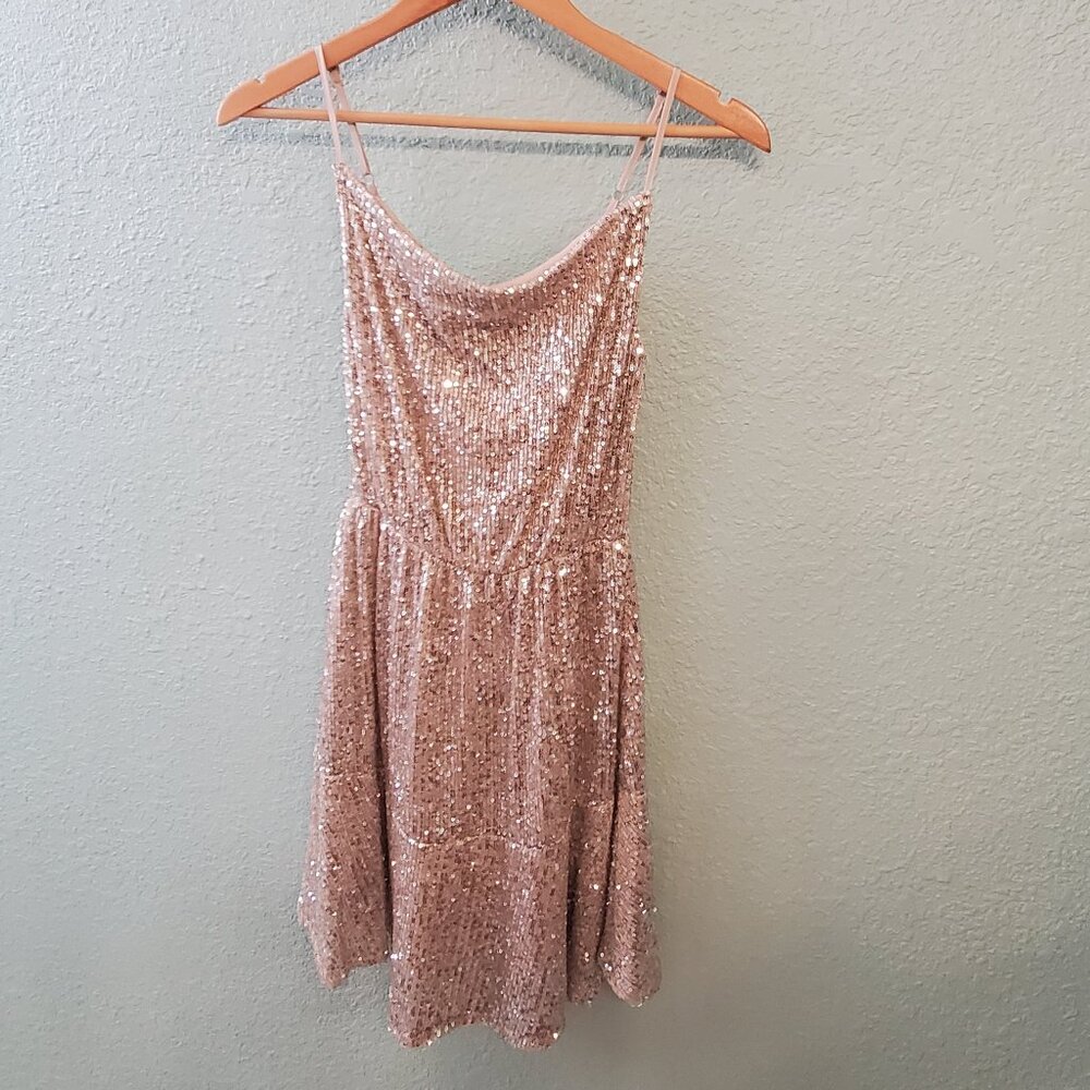 SO Champagne Sequin Dress - Size XS